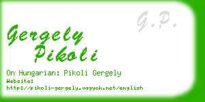 gergely pikoli business card